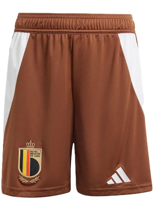 Belgium pantaloncini maglia da trasferta seconda uniforme da calcio abbigliamento sportivo da uomo pantaloni maglia da calcio Euro 2024 coppa